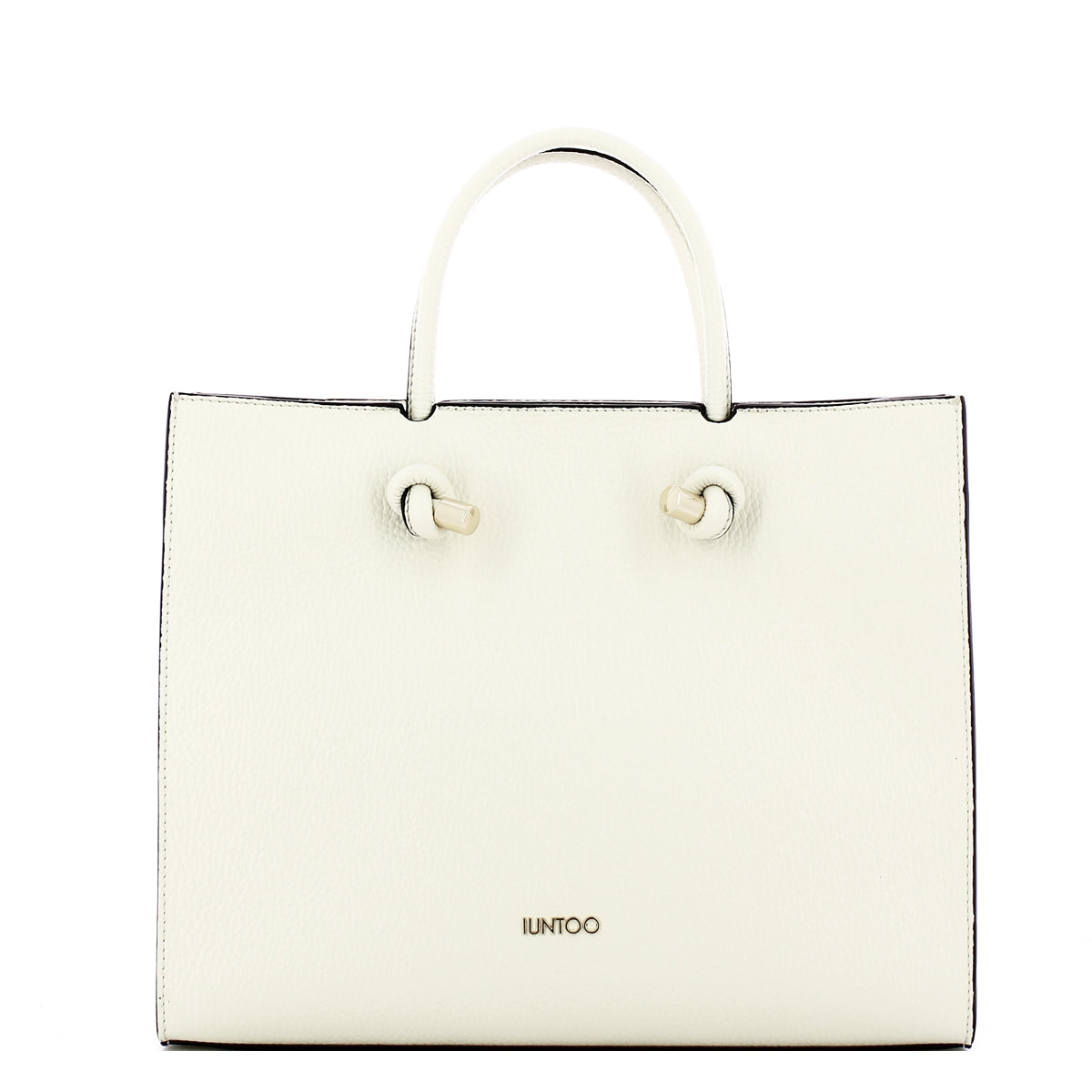 Iuntoo - Borsa a mano Grande Nodo Armonia Bianco 168116 BIA | Italystation.com Shop Now at italystation.com