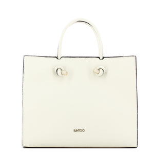Iuntoo - Borsa a mano Grande Nodo Armonia Bianco 168116 BIA | Italystation.com Shop Now at italystation.com