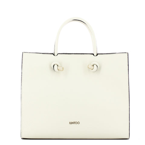 Iuntoo - Borsa a mano Grande Nodo Armonia Bianco 168116 BIA | Italystation.com Shop Now at italystation.com