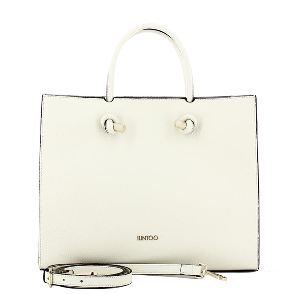 Iuntoo - Borsa a mano Grande Nodo Armonia Bianco 168116 BIA | Italystation.com Shop Now at italystation.com