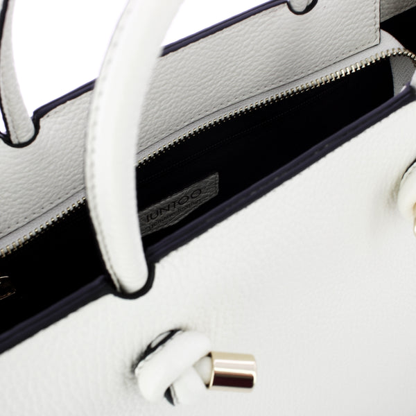 Iuntoo - Borsa a mano Grande Nodo Armonia Bianco 168116 BIA | Italystation.com Shop Now at italystation.com