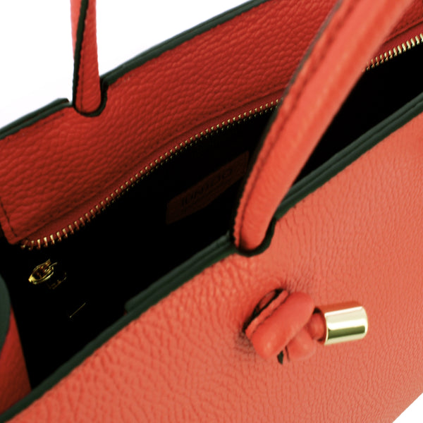 Iuntoo - Borsa a mano Grande Nodo Armonia Arancio 168116 AR | Italystation.com Shop Now at italystation.com