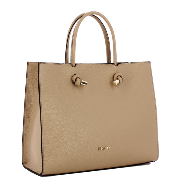 Iuntoo - Borsa a mano Grande Nodo Armonia Cammello 168116 C | Italystation.com Shop Now at italystation.com