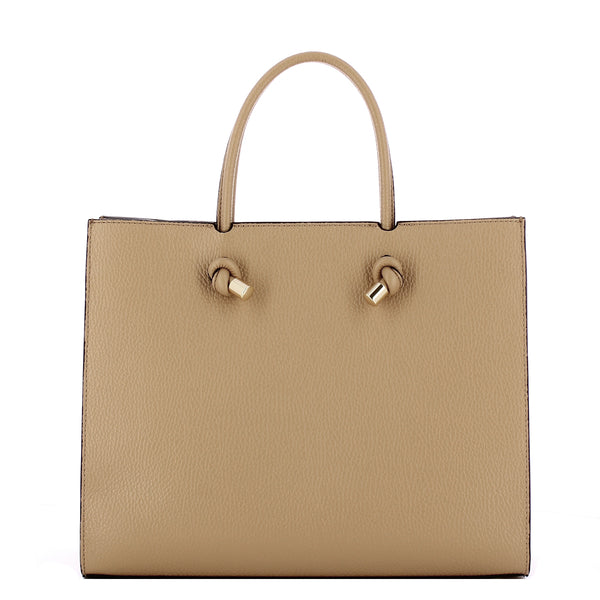 Iuntoo - Borsa a mano Grande Nodo Armonia Cammello 168116 C | Italystation.com Shop Now at italystation.com