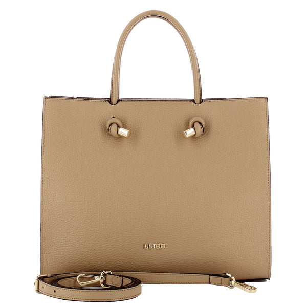 Iuntoo - Borsa a mano Grande Nodo Armonia Cammello 168116 C | Italystation.com Shop Now at italystation.com