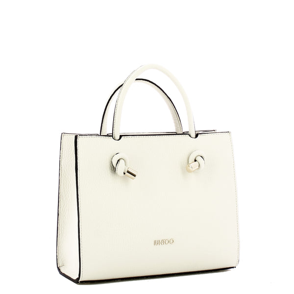 Iuntoo - Borsa a mano Piccola Nodo Armonia Bianco 168117 BI | Italystation.com Shop Now at italystation.com