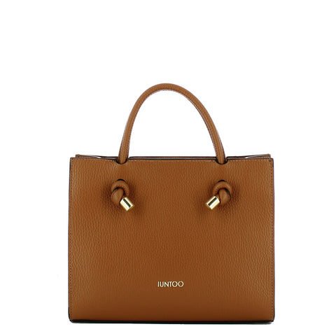 Iuntoo - Borsa a mano Piccola Nodo Armonia Cuoio 168117 CUO | Italystation.com Shop Now at italystation.com