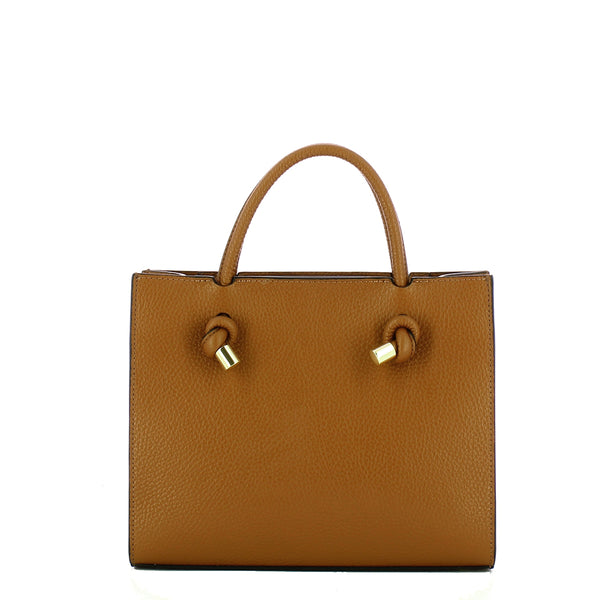 Iuntoo - Borsa a mano Piccola Nodo Armonia Cuoio 168117 CUO | Italystation.com Shop Now at italystation.com