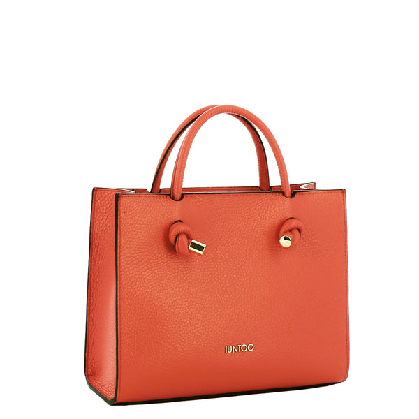 Iuntoo - Borsa a mano Piccola Nodo Armonia Arancio 168117 A | Italystation.com Shop Now at italystation.com