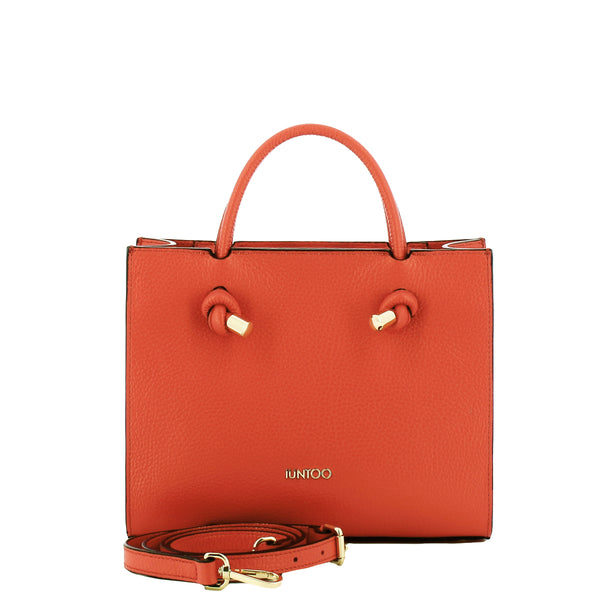 Iuntoo - Borsa a mano Piccola Nodo Armonia Arancio 168117 A | Italystation.com Shop Now at italystation.com