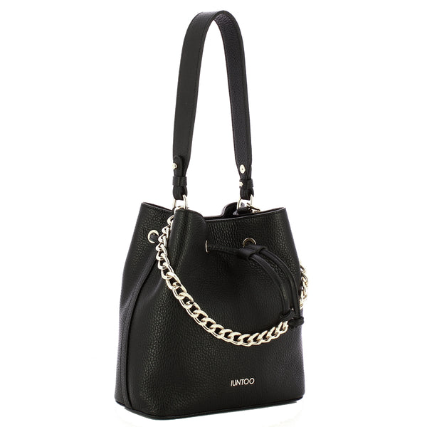 Iuntoo - Bucket Bag Eleganza Nero 168119 NERO | Italystation.com Shop Now at italystation.com