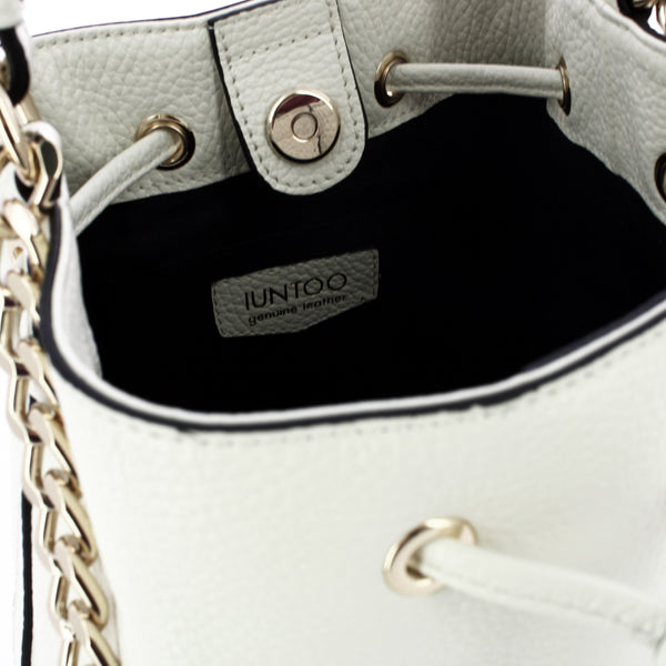 Iuntoo - Bucket Bag Eleganza Bianco 168119 BIANCO | Italystation.com Shop Now at italystation.com