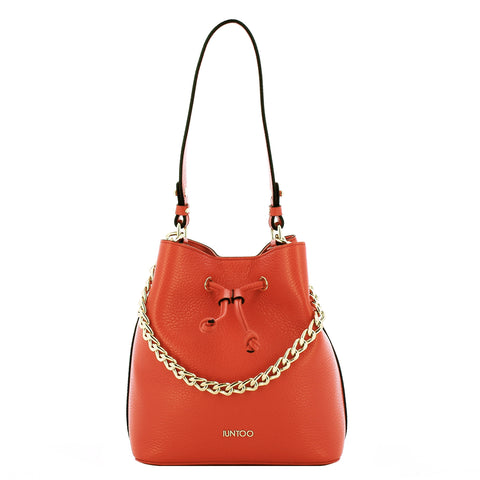 Iuntoo - Bucket Bag Eleganza Arancio 168119 ARANCIO | Italystation.com Shop Now at italystation.com