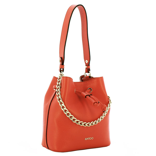 Iuntoo - Bucket Bag Eleganza Arancio 168119 ARANCIO | Italystation.com Shop Now at italystation.com