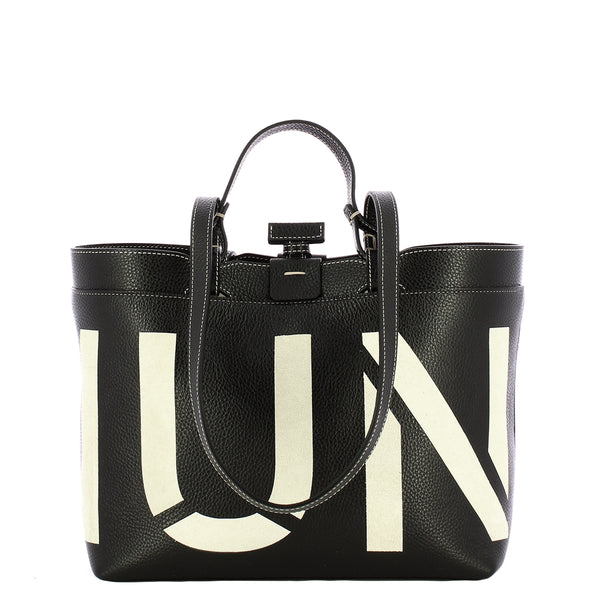Iuntoo - Shopping Sibilla Piccola Logo Nero+Panna 181103 NE | Italystation.com Shop Now at italystation.com