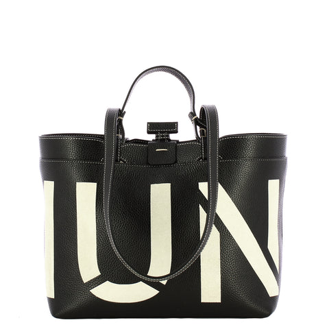 Iuntoo - Shopping Sibilla Piccola Logo Nero+Panna 181103 NE | Italystation.com Shop Now at italystation.com