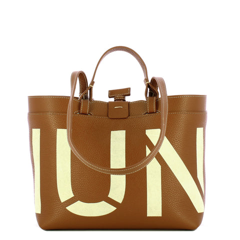 Iuntoo - Shopping Sibilla Piccola Logo Cuoio+Panna 181103 C | Italystation.com Shop Now at italystation.com