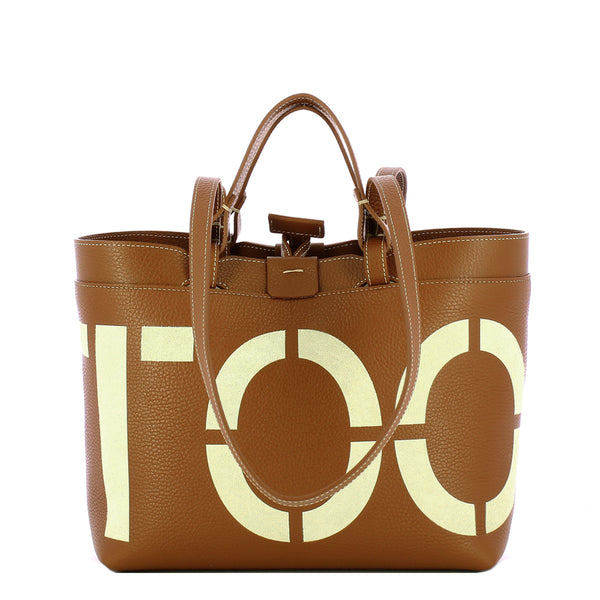 Iuntoo - Shopping Sibilla Piccola Logo Cuoio+Panna 181103 C | Italystation.com Shop Now at italystation.com