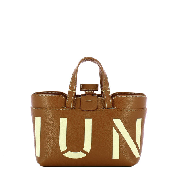 Iuntoo - Shopping Sibilla Mini Logo Cuoio+Panna 181104 CUOI | Italystation.com Shop Now at italystation.com