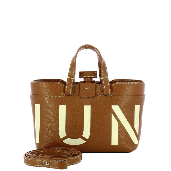 Iuntoo - Shopping Sibilla Mini Logo Cuoio+Panna 181104 CUOI | Italystation.com Shop Now at italystation.com