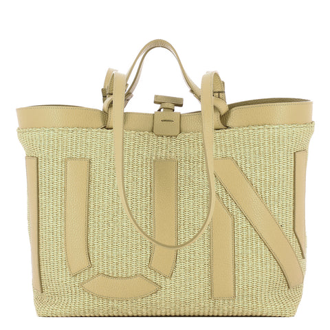 Iuntoo - Shopping Sibilla Media Logo Raffia Naturale+Cammello | Italystation.com Shop Now at italystation.com