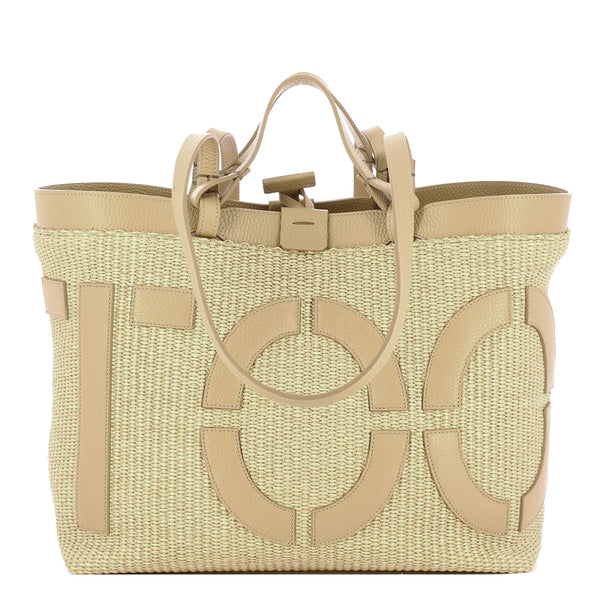 Iuntoo - Shopping Sibilla Media Logo Raffia Naturale+Cammello | Italystation.com Shop Now at italystation.com