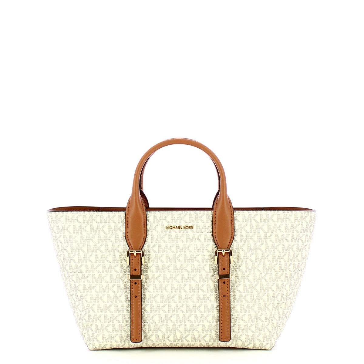 Michael Kors - Moore Small Vanilla/Acorn Handbag - 30R5G9OS1B - VANILLA/ACRN