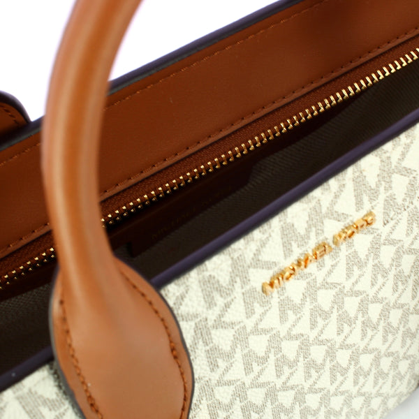 Michael Kors - Moore Small Vanilla/Acorn Handbag - 30R5G9OS1B - VANILLA/ACRN