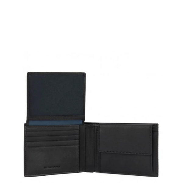 Piquadro - Woody Nero Wallet with coin pouch and RFID - PU1392S117R - NERO
