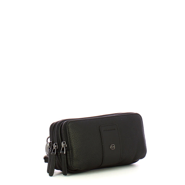Piquadro - Case with 3 zippers Nero 2 - OUTAC2141S86 - NERO2