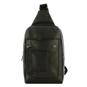 Piquadro - Monospalla in pelle Nero - OUTCA4832VI - NERO