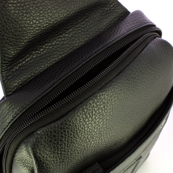 Piquadro - Monospalla in pelle Nero - OUTCA4832VI - NERO