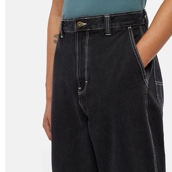 Dickies - Madison Baggy Fit Denim Black Wash Jeans - DK0A4YEC - BLACK/WASH