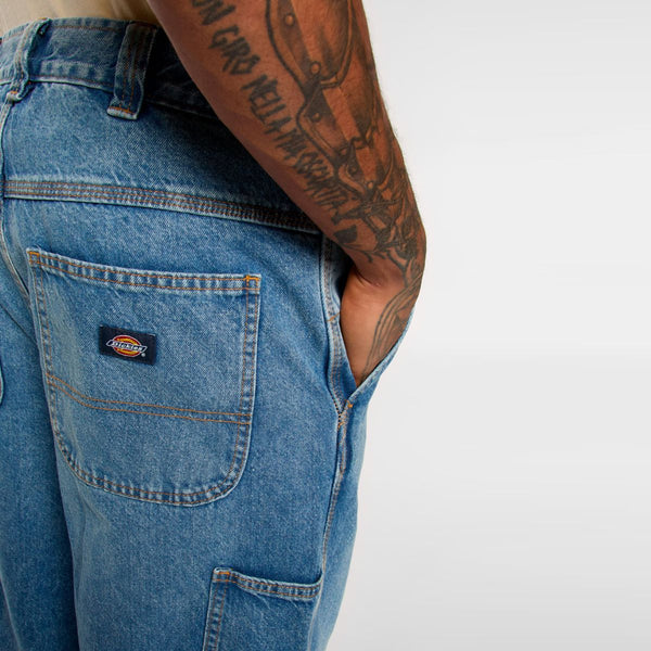 Dickies - Madison Baggy Fit Denim Rinsed Fade Jeans - DK0A4YEC - RINSED/FADE