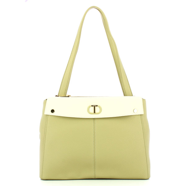 Twinset - I'm Not A Lady Bic. Khaki Green Madreperla Small Tote - 251TB7041 - BIC.KHAKI/GREEN/MADREPERLA