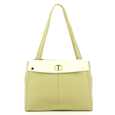 Twinset - I'm Not A Lady Bic. Khaki Green Madreperla Small Tote - 251TB7041 - BIC.KHAKI/GREEN/MADREPERLA