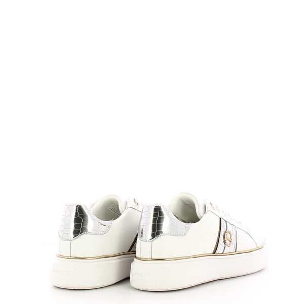 Twinset - Oval T Bic. Ottico Argento leather Sneakers - 251TCP01A - BIC.OTTICO/ARGENTO