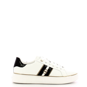 Twinset - Oval T Bic. Ottico Nero leather Sneakers - 251TCP01A - BIC.OTTICO/NERO