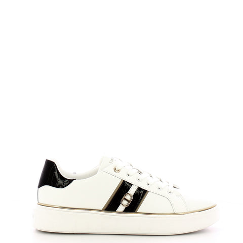 Twinset - Oval T Bic. Ottico Nero leather Sneakers - 251TCP01A - BIC.OTTICO/NERO