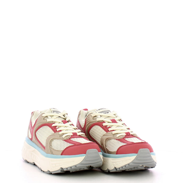 Twinset - Sneakers Running Trail Fessura Bic. Ottico Coralline - 251TCP030 - BIC./OTTICO/CORALLINE