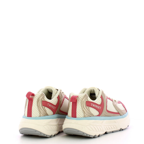 Twinset - Sneakers Running Trail Fessura Bic. Ottico Coralline - 251TCP030 - BIC./OTTICO/CORALLINE