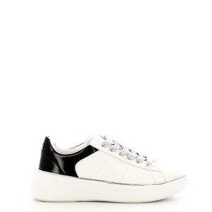Twinset - Oval T Bic. Ottico Nero leather Sneakers - 251TCP042 - BIC.OTTICO/NERO