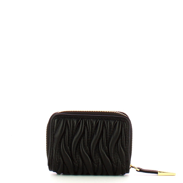 Ga��lle - Portafoglio Mini Zip Around Pliss�� Nero GAACW0218 | Italystation.com Shop Now at italystation.com