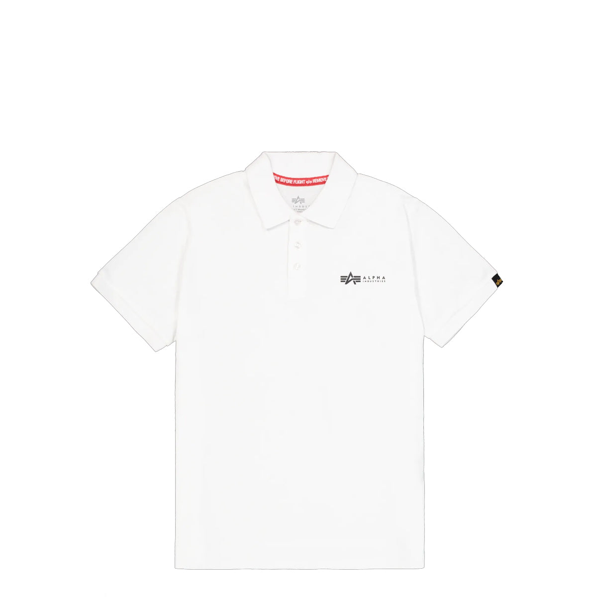 Alpha Industries - Basic Small Logo White Polo Shirt - X106600 - WHITE