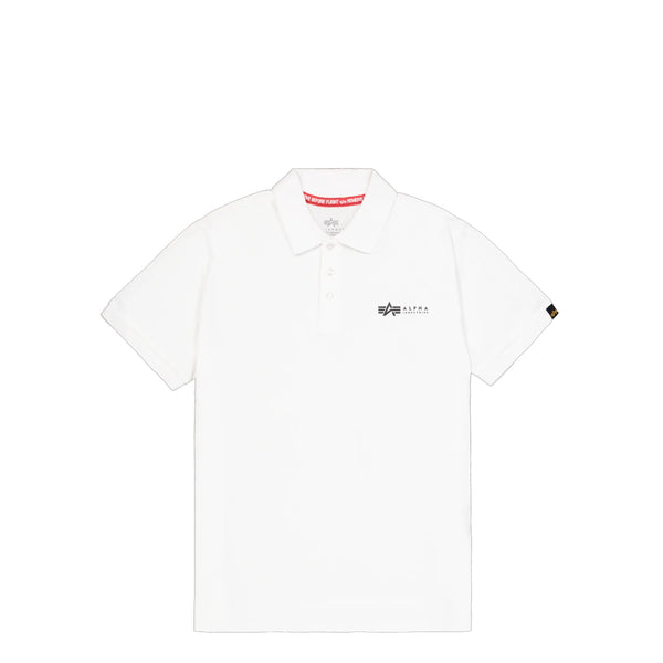 Alpha Industries - Basic Small Logo White Polo Shirt - X106600 - WHITE
