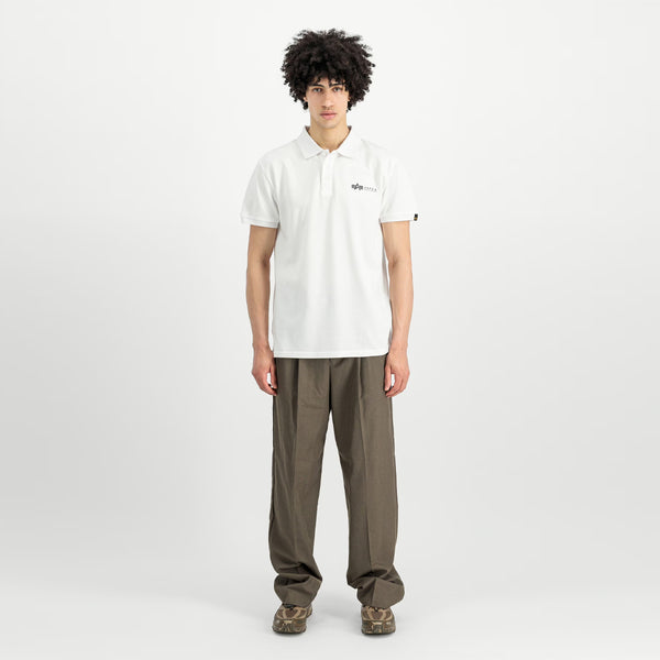 Alpha Industries - Basic Small Logo White Polo Shirt - X106600 - WHITE