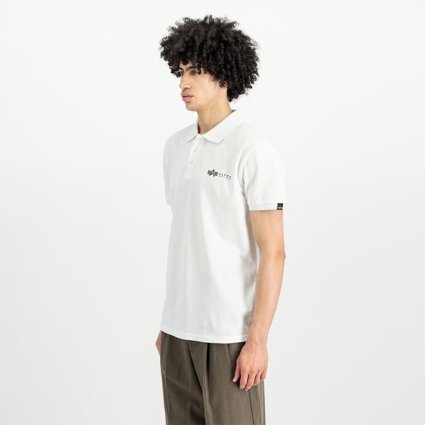 Alpha Industries - Basic Small Logo White Polo Shirt - X106600 - WHITE