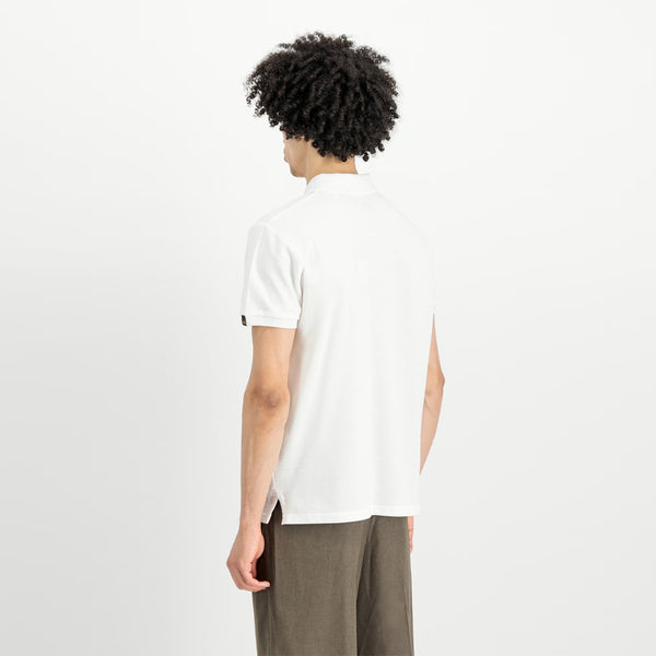 Alpha Industries - Basic Small Logo White Polo Shirt - X106600 - WHITE