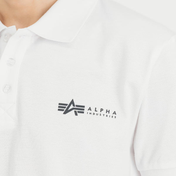 Alpha Industries - Basic Small Logo White Polo Shirt - X106600 - WHITE
