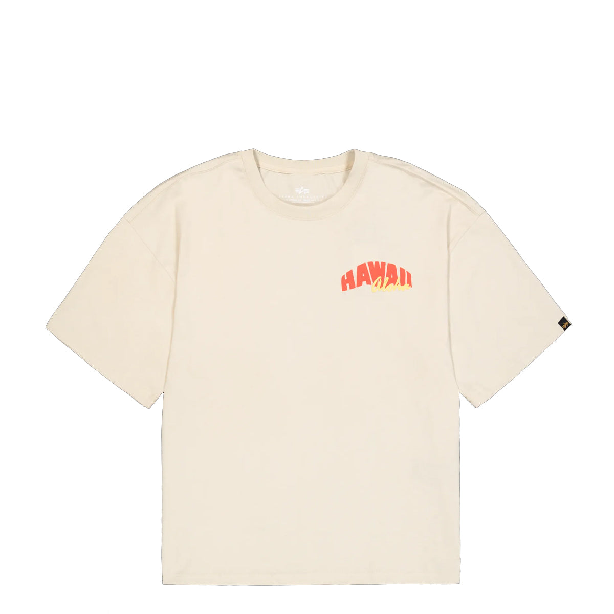 Alpha Industries - Hawaii Aloha Back Print Vintage White T-Shirt - X156525 - VINTAGE/WHITE